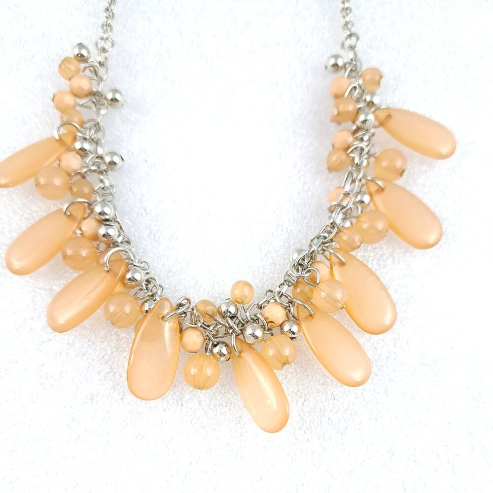 Paparazzi Light Peach Cha Cha Necklace and Earring Set